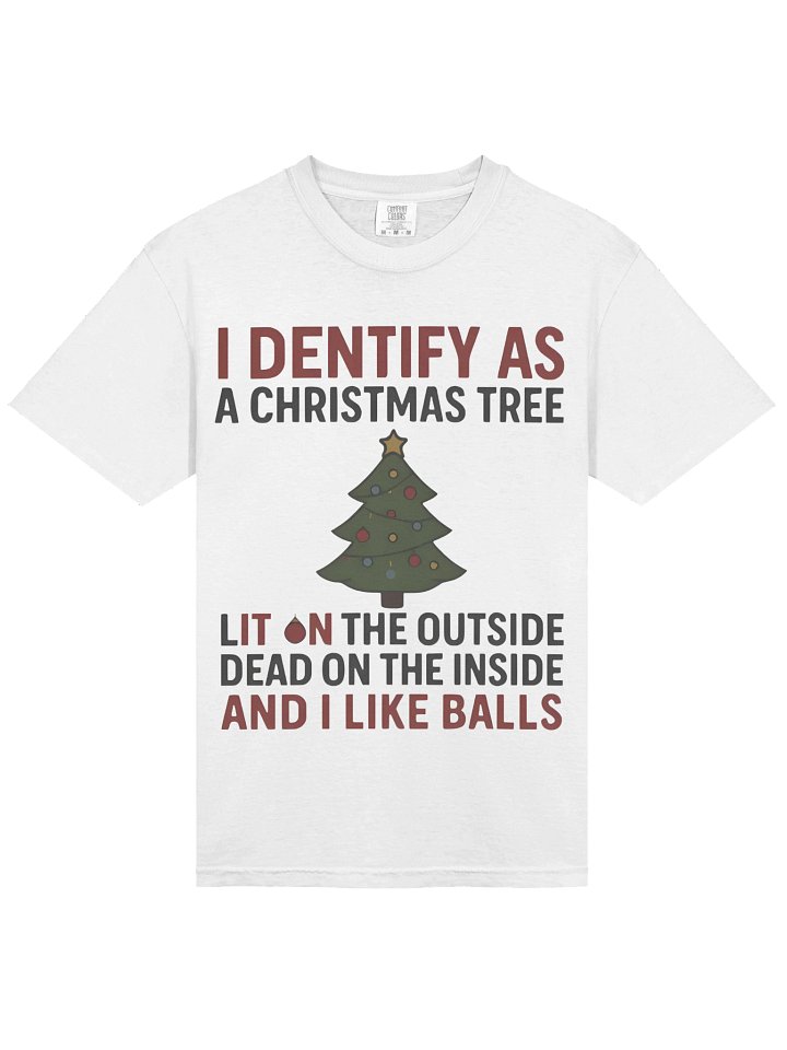 I Identify As A Christmas Tree Lit On The Outside Shirt product image (2)
