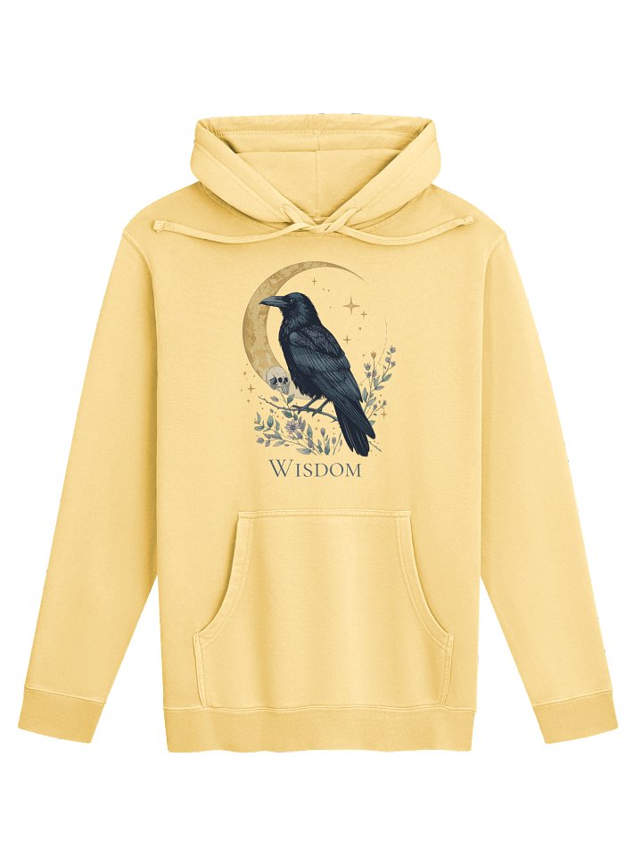 Wise Raven Moon Skull Wisdom Celestial Bird Art product image (1)