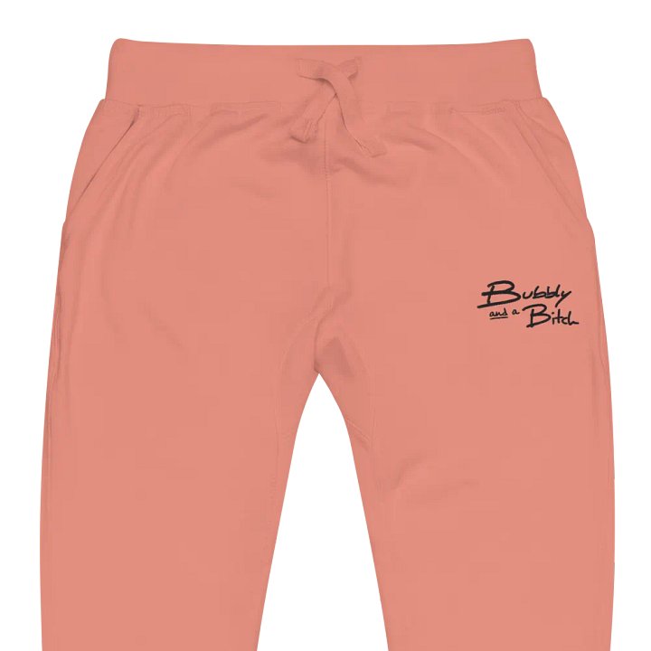 Bubbly and a B*tch embroidered fleece sweatpants product image (5)