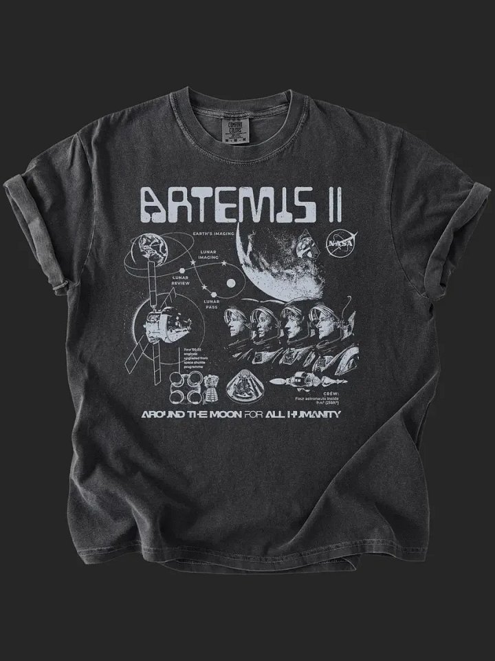 Vintage Artemis II NASA Mission T-Shirt | Retro Space Program Tee product image (2)