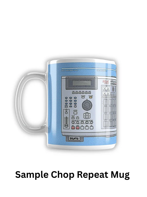 "Sample, Chop, Repeat" Mug - Hip Hop MPC 2000XL Beat Machine Cup product image (1)