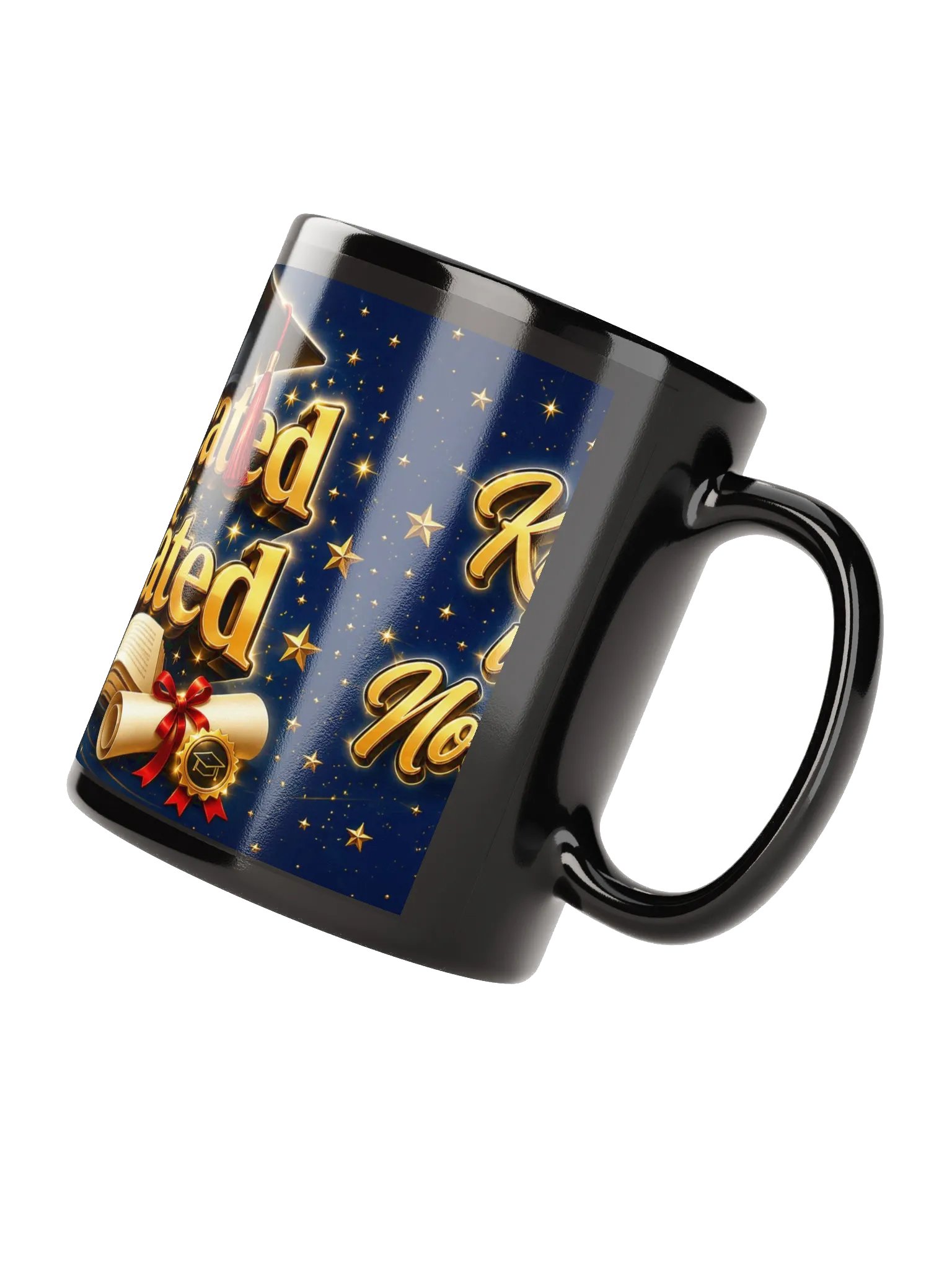 Educated & Elevated — Black Glossy Graduation Mug 11oz product image (10)