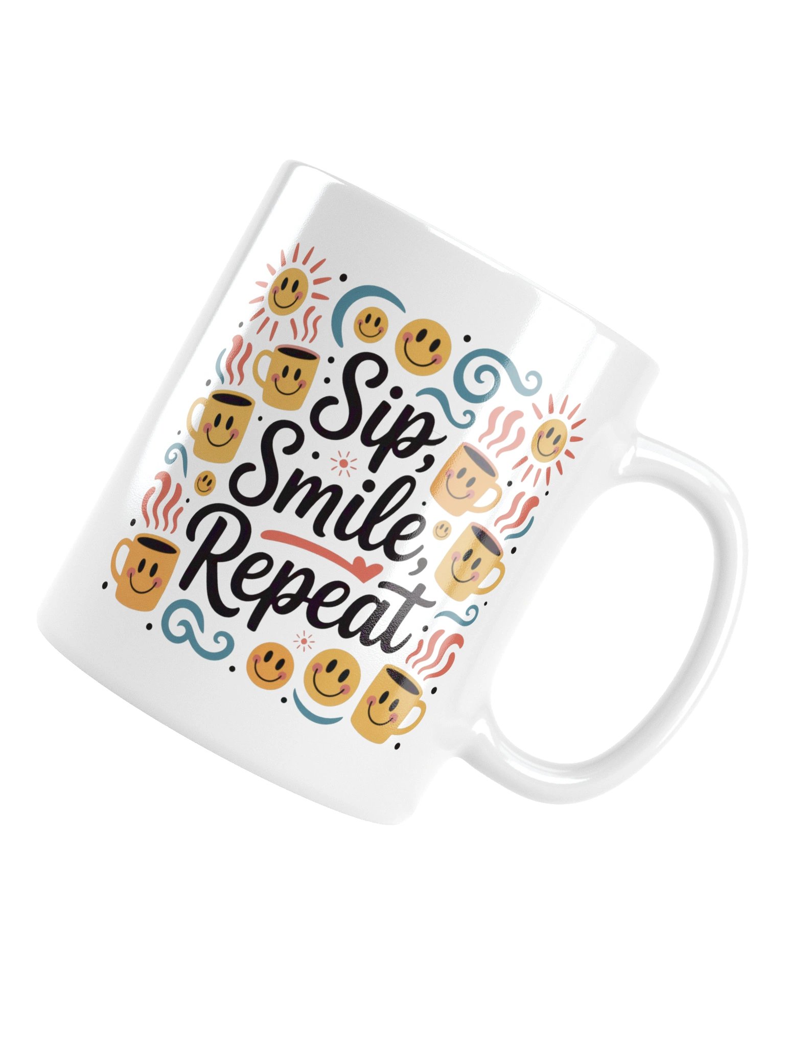 Sip Smile Repeat Coffee Mug – Fun Positive Lifestyle Gift product image (6)