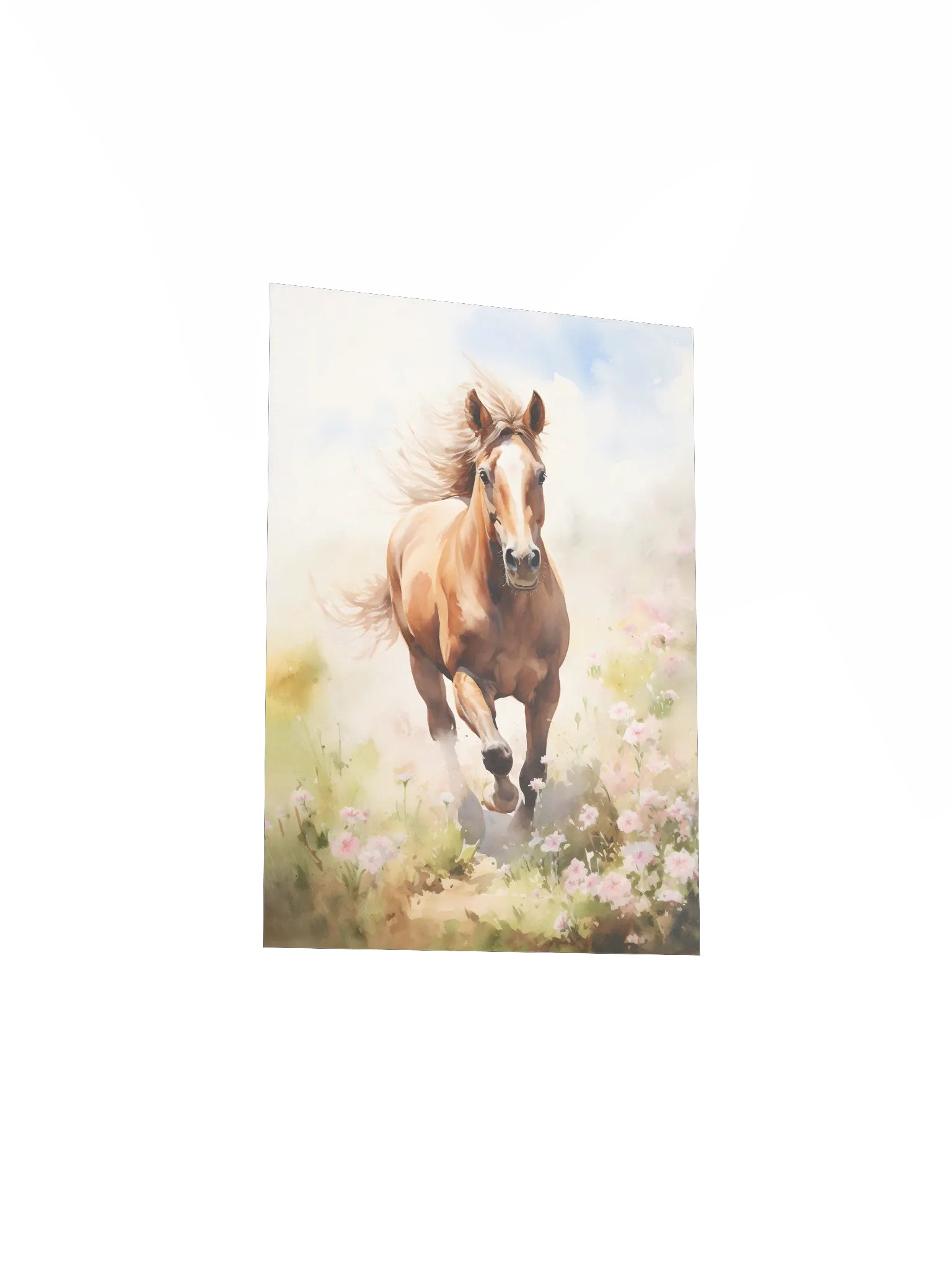 Watercolor Horse Galloping in the Fields product image (4)