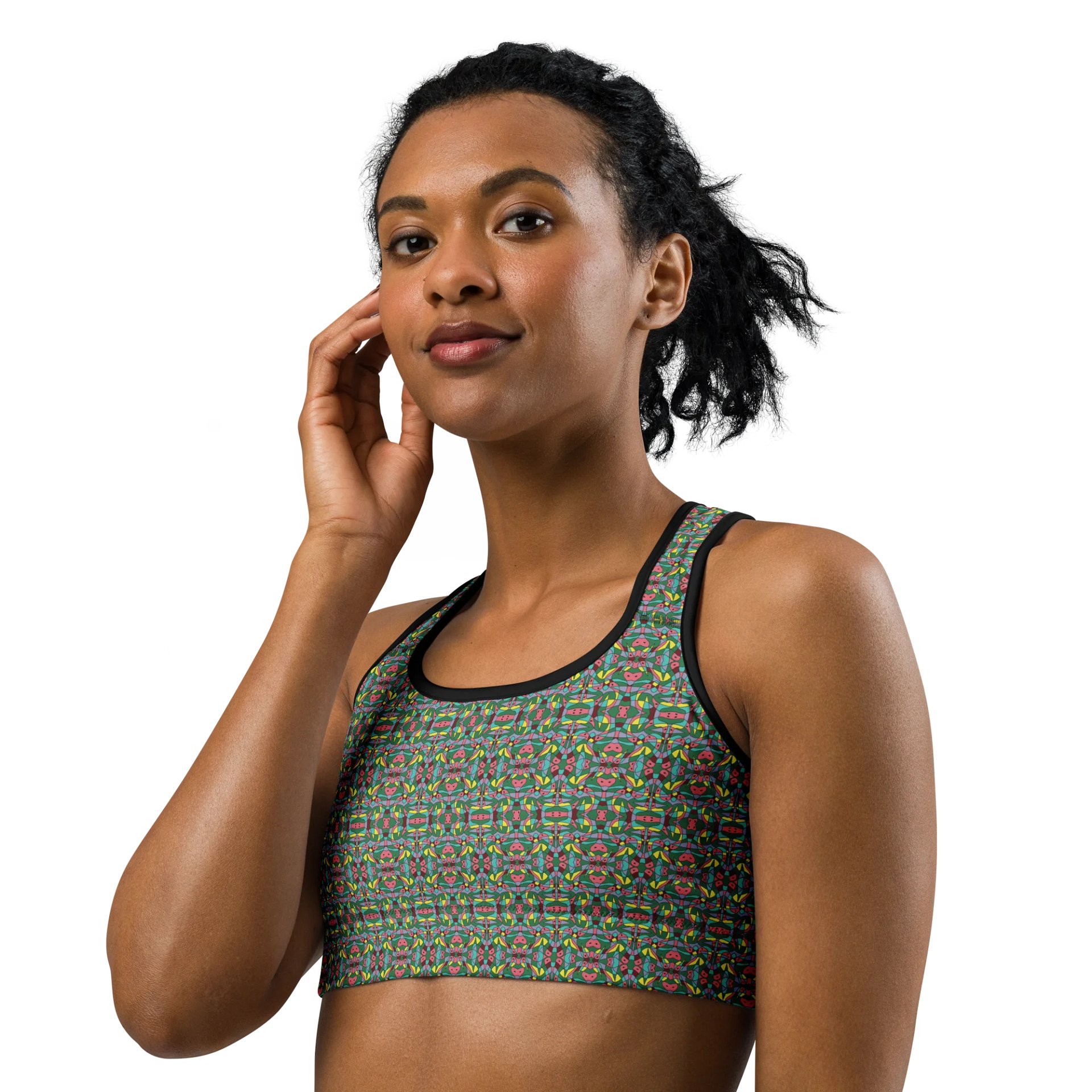 Watermelon Bloom – Customizable Sports Bra product image (5)