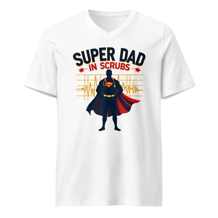 Super Dad in Scrubs V-Neck Tee product image (1)