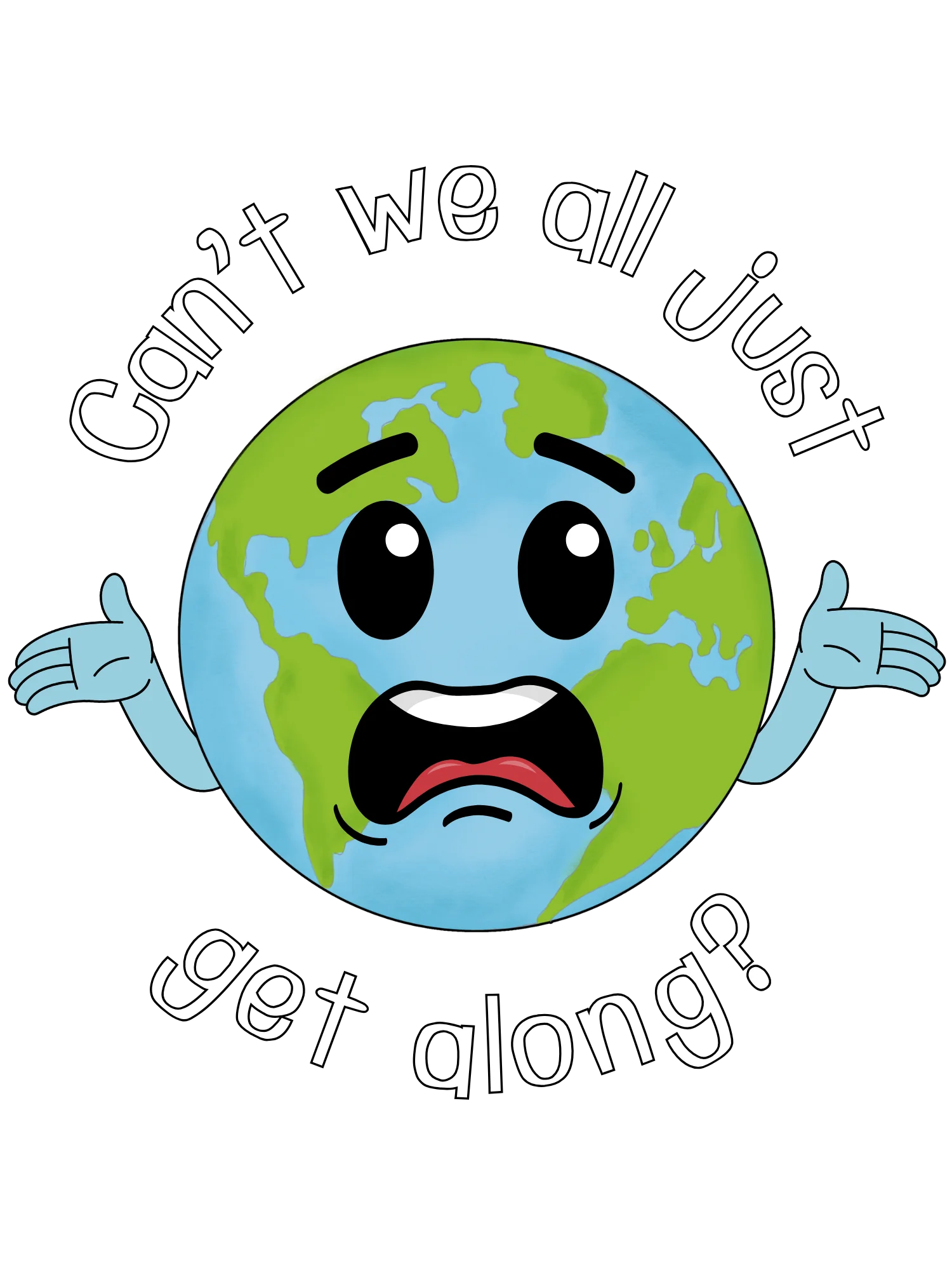 CAN'T WE ALL JUST GET ALONG? - TEE product image (25)