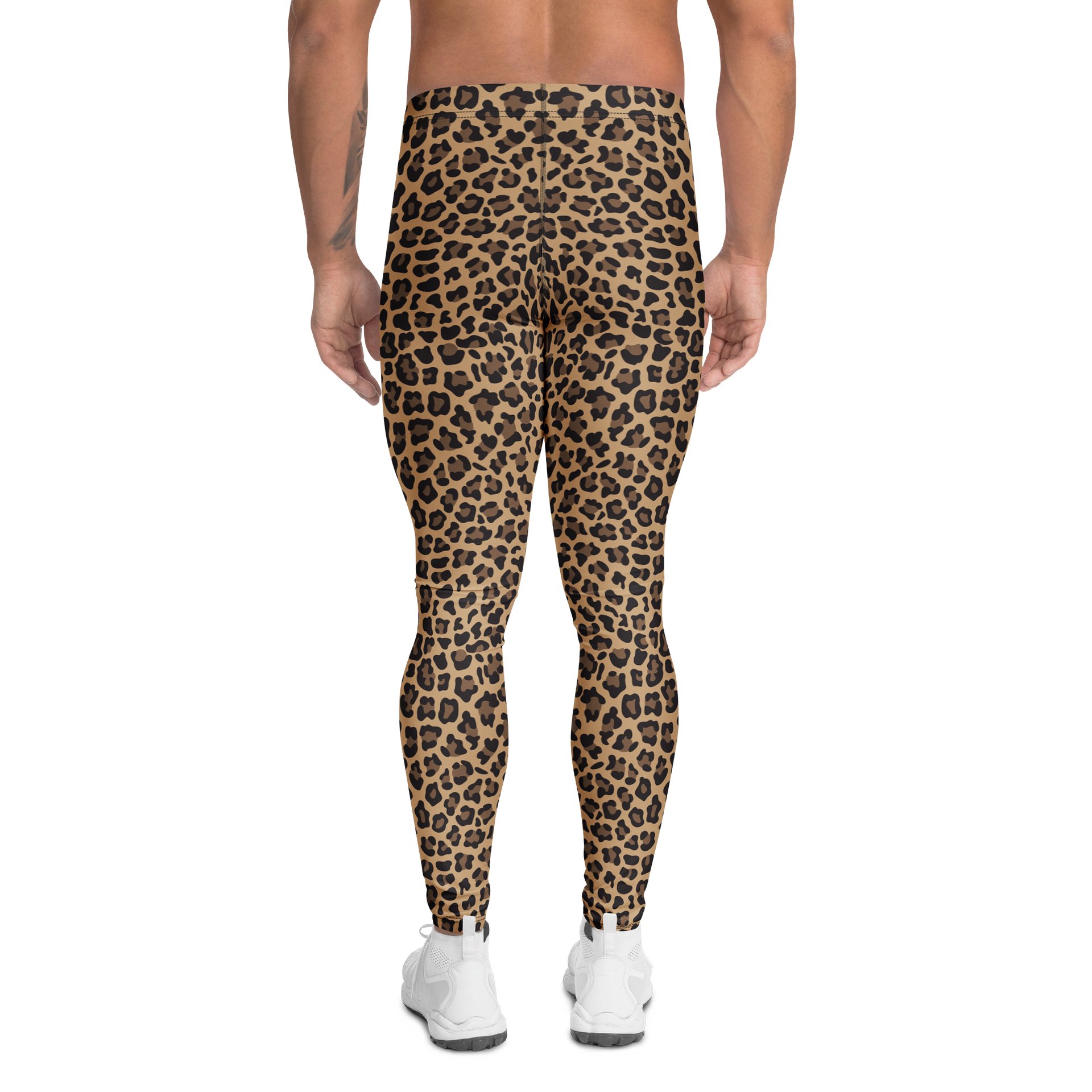 Comfortable Men's Leggings with Bold Brown Leopard Print product image (2)