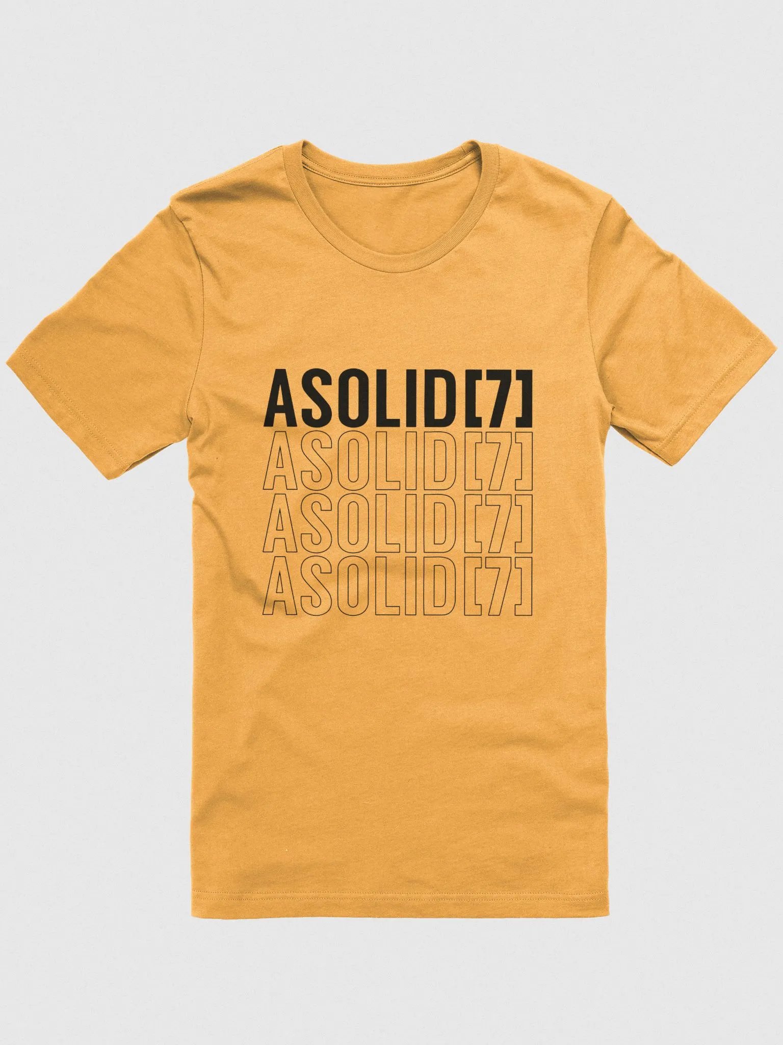 ASolid[7] Repeat Outline Black Design Tee Shirt product image (5)