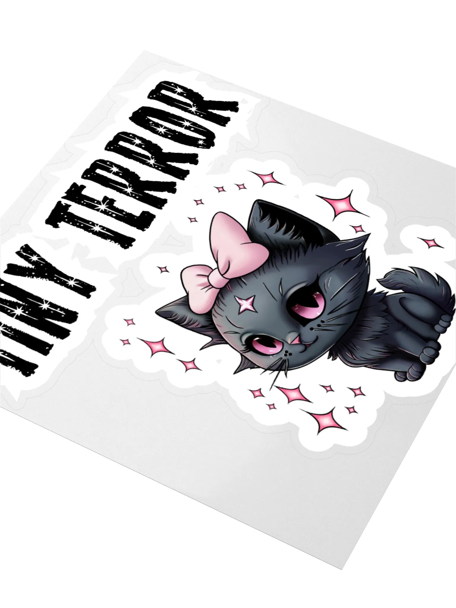 Tiny Terror Kiss Cut Stickers - With Words product image (7)
