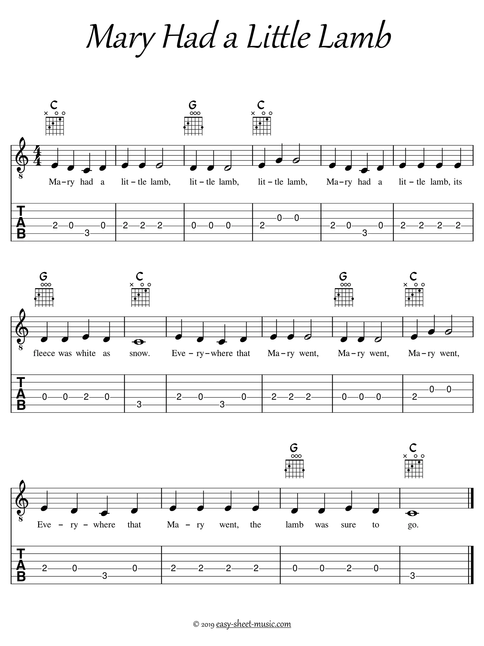 Easy Guitar Songs for Kids: 40 Songs with Sheet Music, Tabs, Chords, and Lyrics for Beginners (PDF) product image (2)