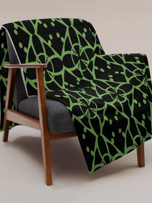 Green Ethereal Echoes Throw Blanket product image (7)