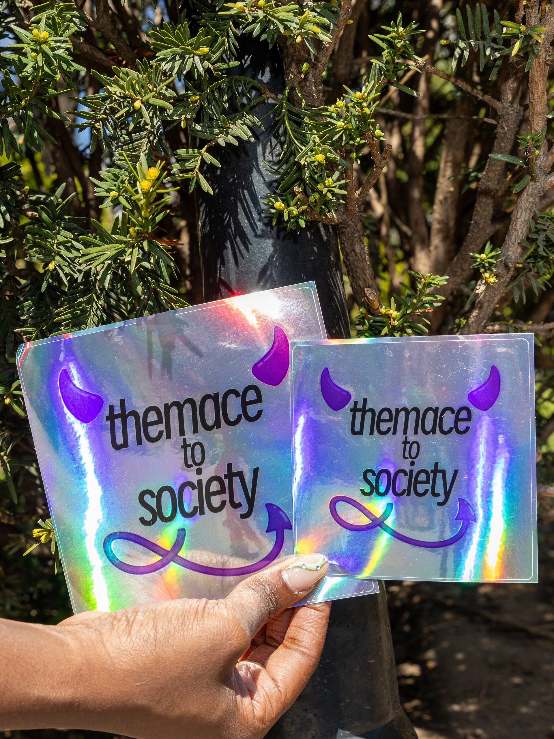 THEMACE TO SOCIETY Holographic Sticker (Square) product image (1)