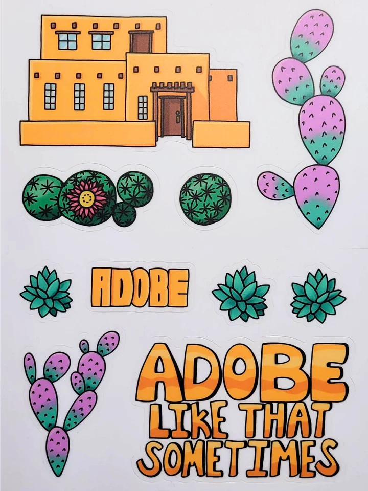 Adobe Silly Little House 10 Sticker Sheet product image (2)