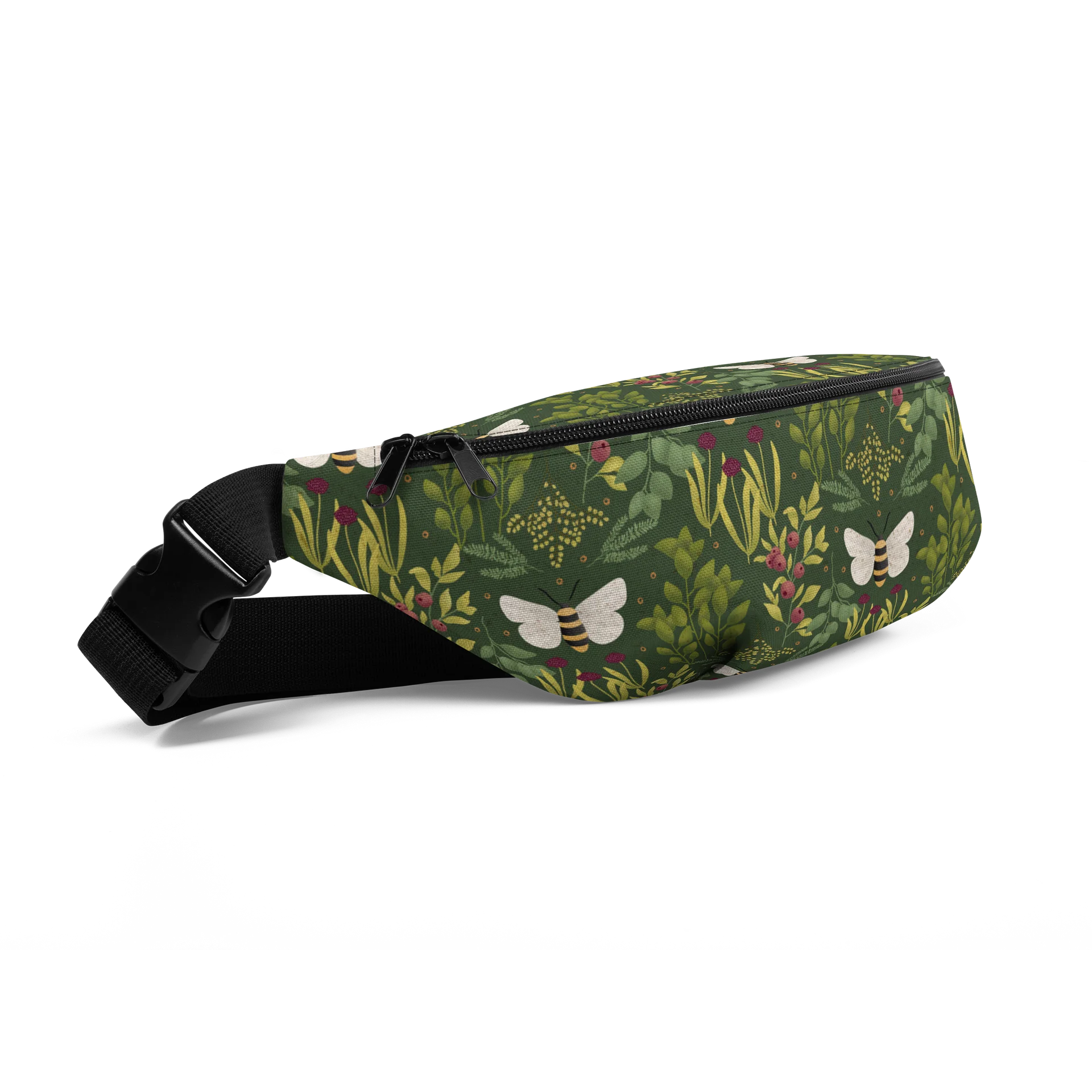 Bees and Foliage Canvas Fanny Pack product image (2)
