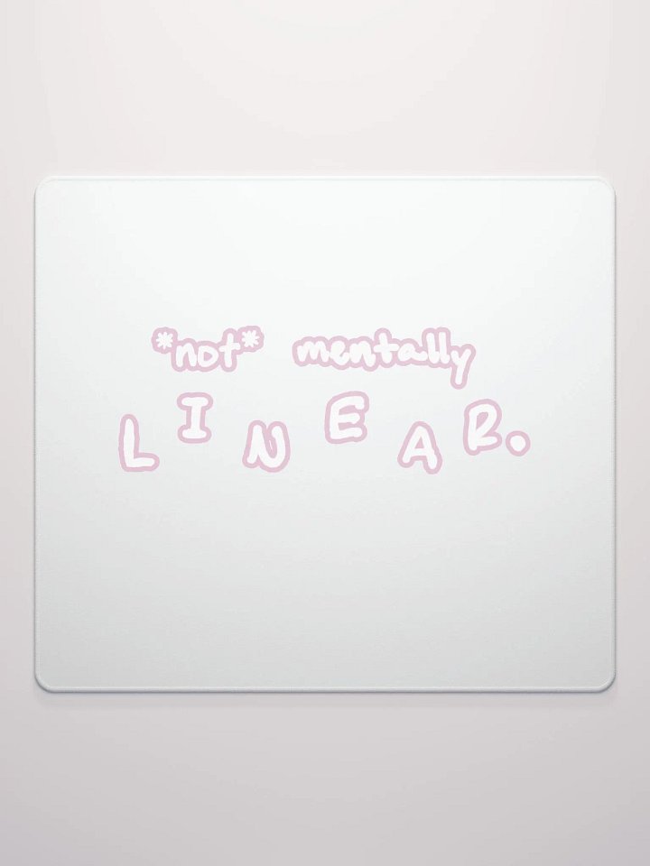 *not* mentally linear (lined design, #E1B9CE) mouse pad product image (2)
