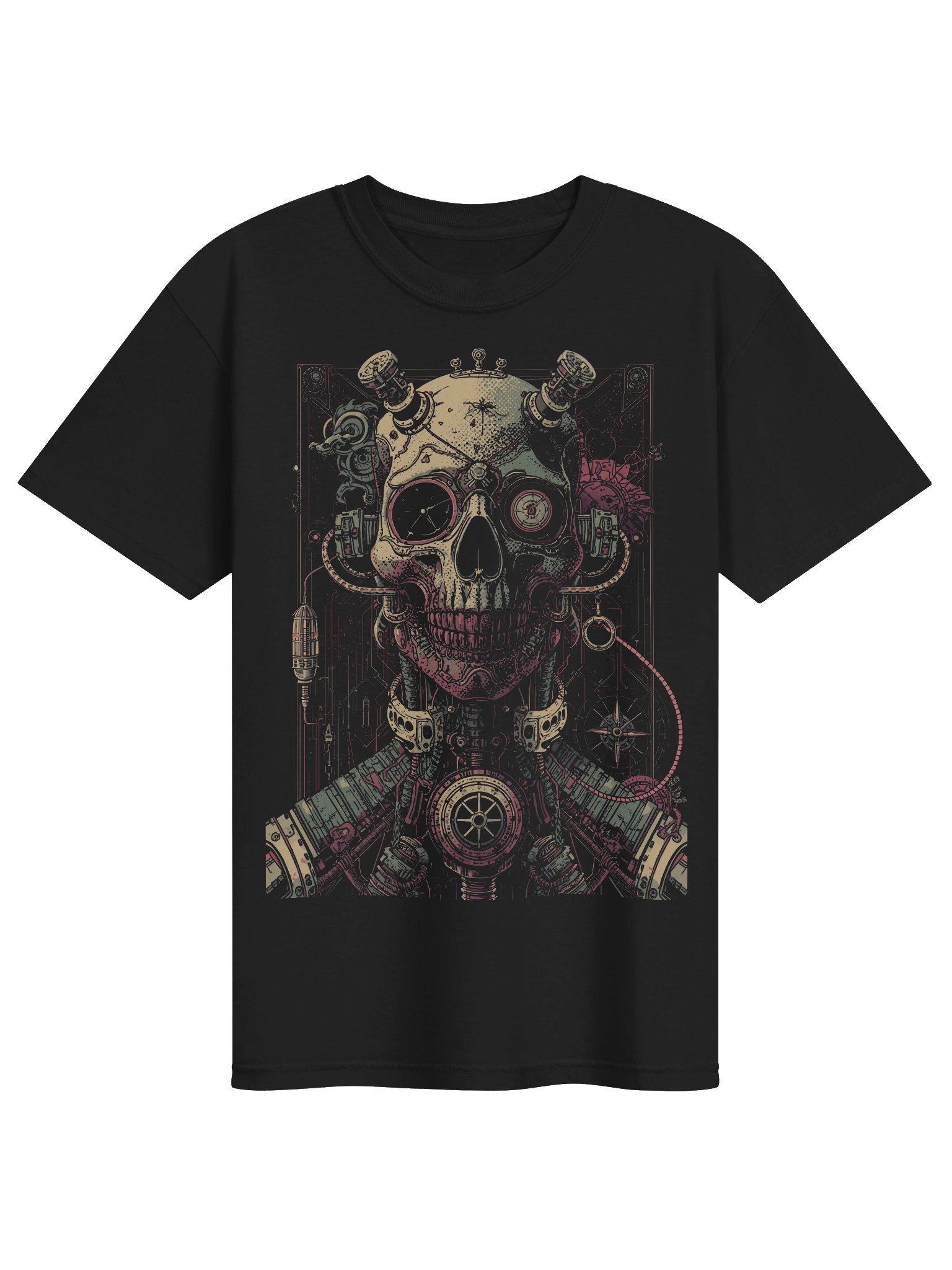 Mechanical Skull Circuit Heavyweight T-Shirt product image (1)
