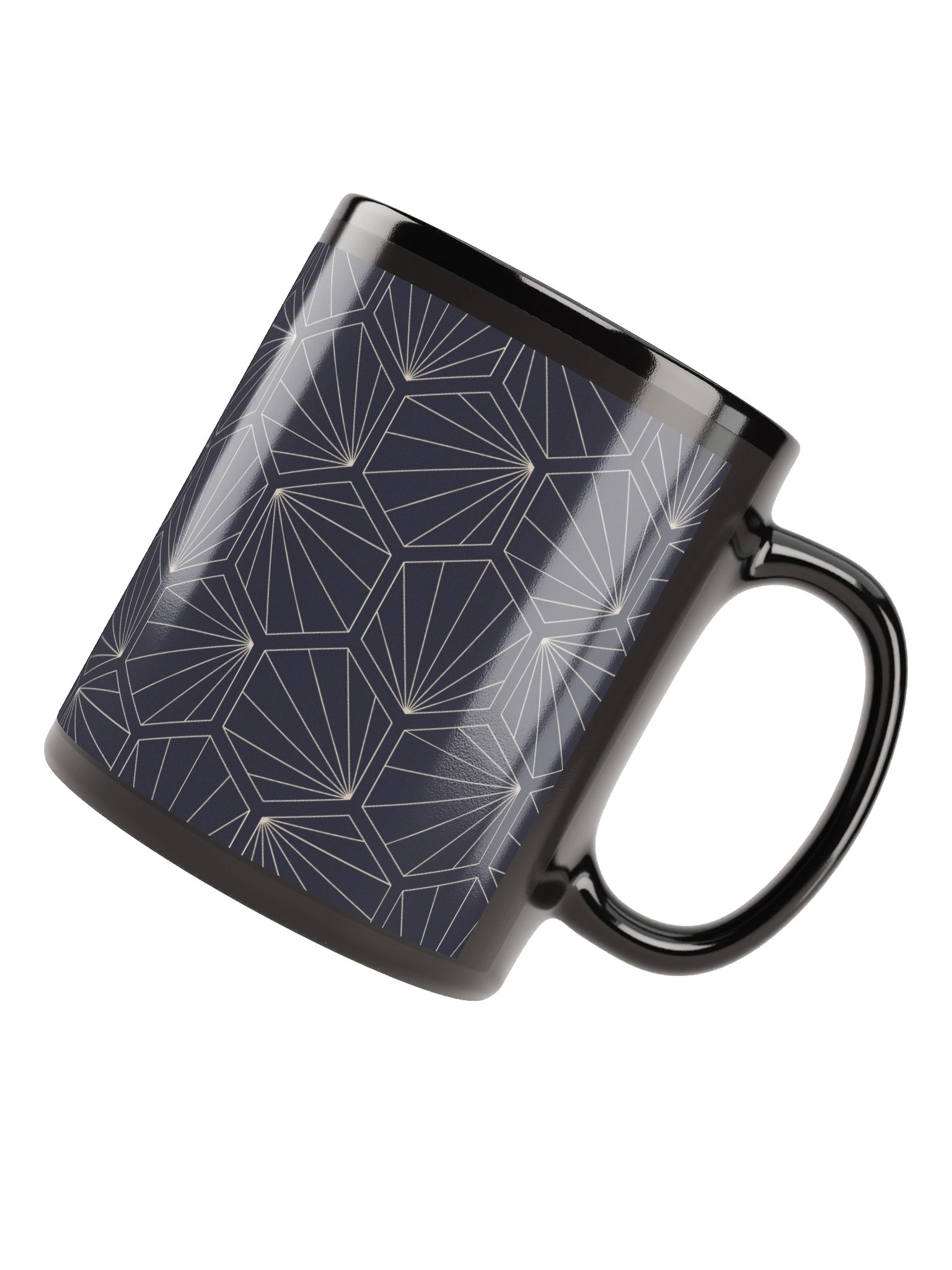 Sleek and Stylish: The Minimalist Black Glossy Mug Design product image (4)