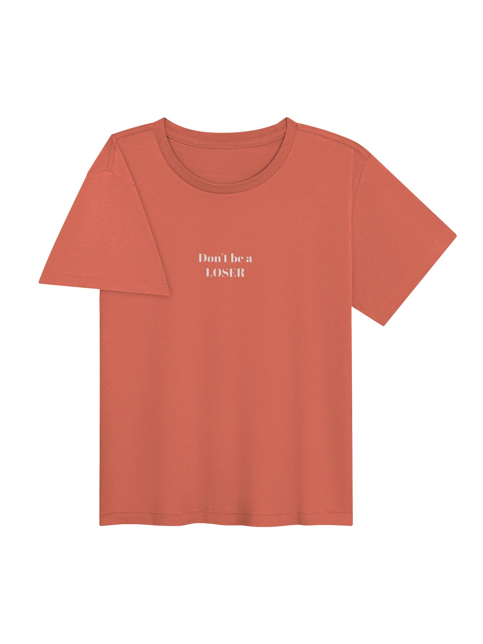 Don't be a LOSER washed Red womens high waisted T shirt product image (3)