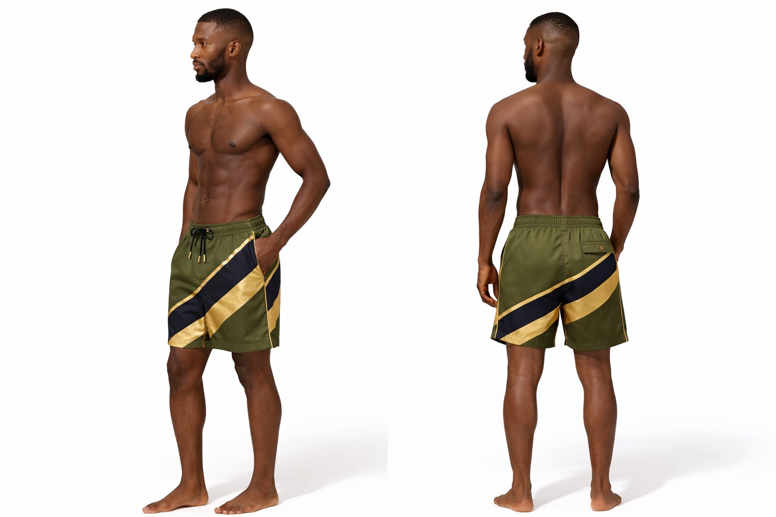 The Sovereign Stripe Short — Atelier Edition(Handcrafted to order. Delivery within 3 weeks) product image (4)