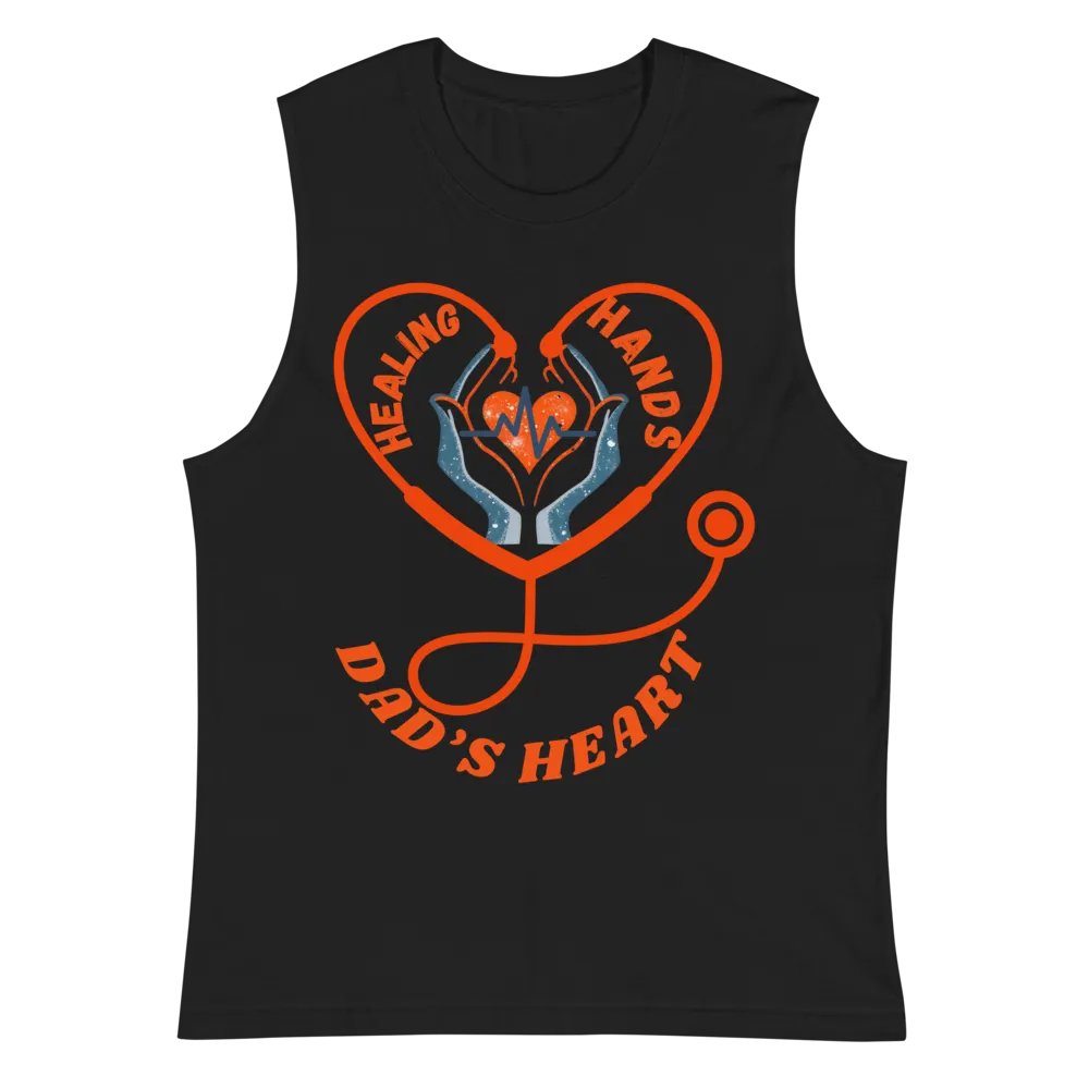 stethoscope, Healing Hands Dad's Heart Muscle Tank product image (3)
