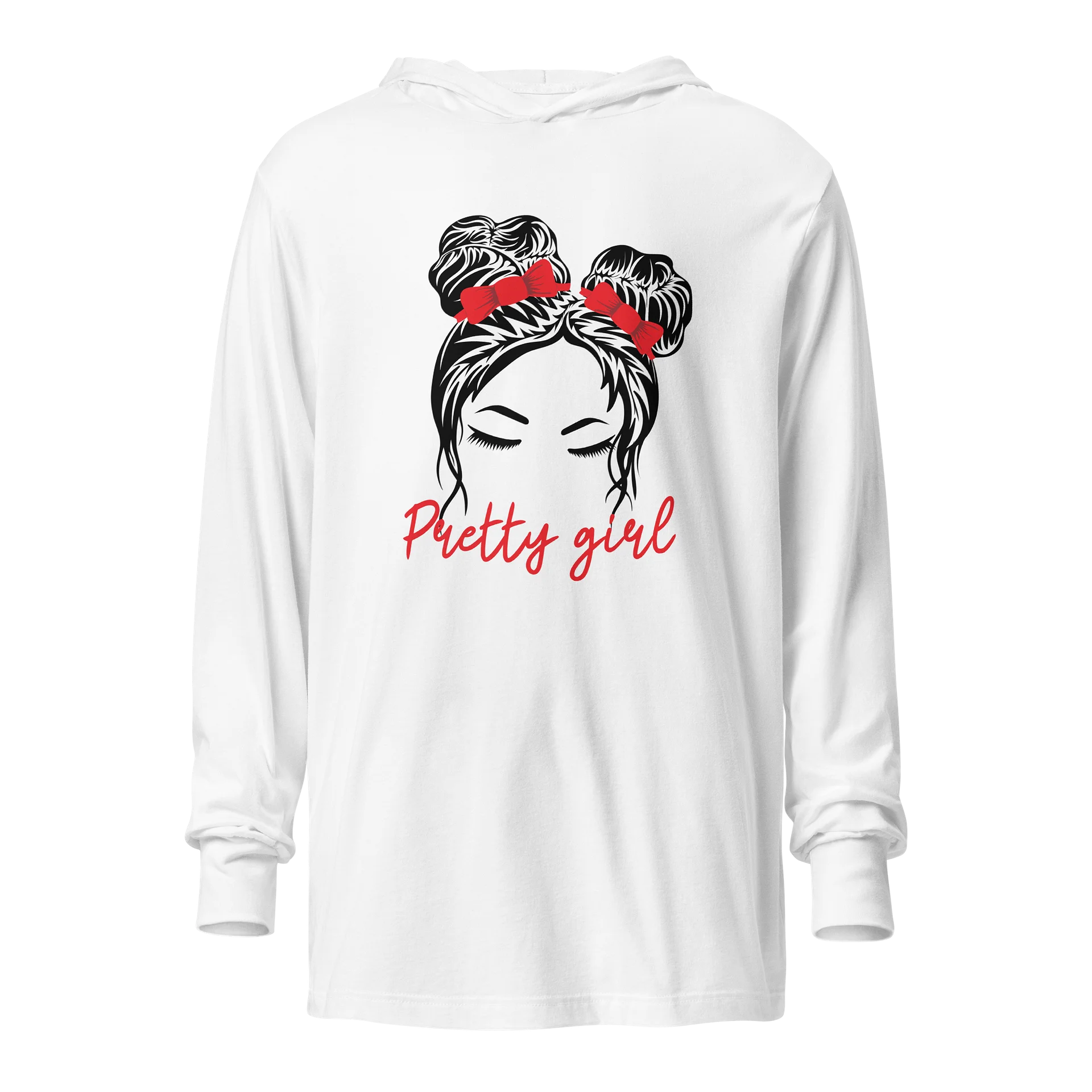 Pretty Girl Lightweight Hooded T-Shirt product image (7)