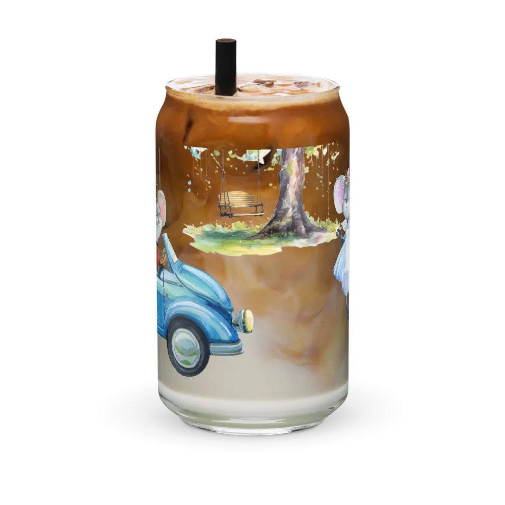 Four Seasons of Love: Love In Full Bloom Can-Shaped Glass | Romantic Spring Drinkware product image (6)