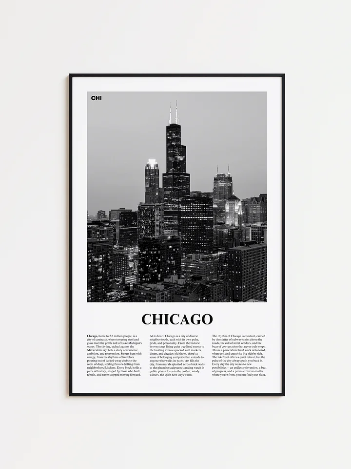 Chicago 04 Newspaper Poster | Framed product image (1)