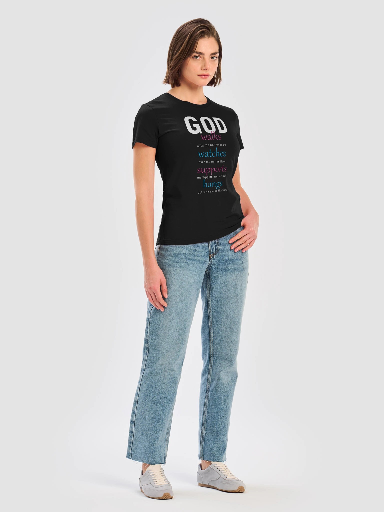 God walks-watches-supports-hangs Tee product image (6)