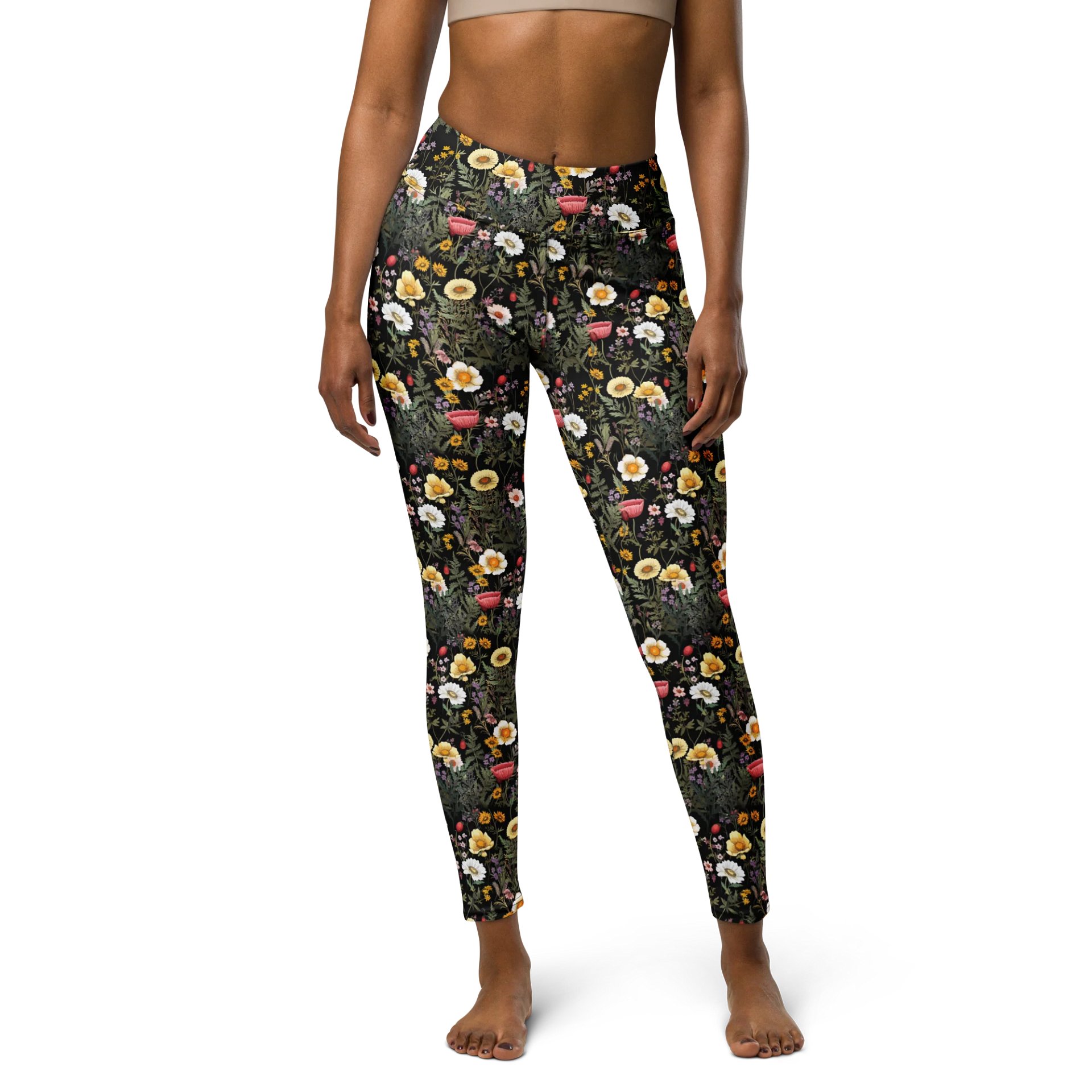 Women’s Floral Yoga Leggings – High Waist Workout Pants for Yoga, Pilates, Running & Everyday Style product image (1)