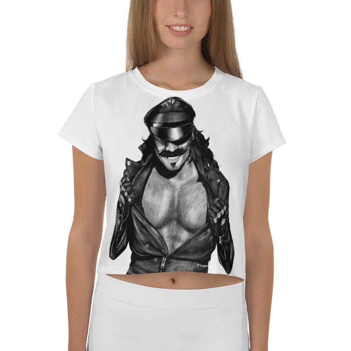 Leather Outlaw white crop top product image (1)