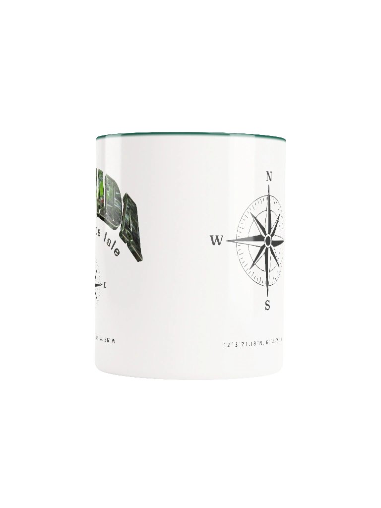 Compass -Grenada - Vintage ALT | Ceramic Mug Forest Green Peek-A-Boo Inside product image (5)