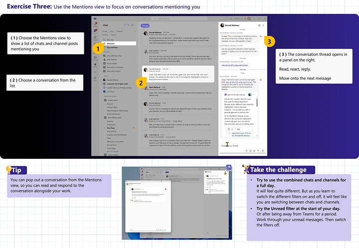How to use Teams combined chats and channels - Workout Card product image (2)