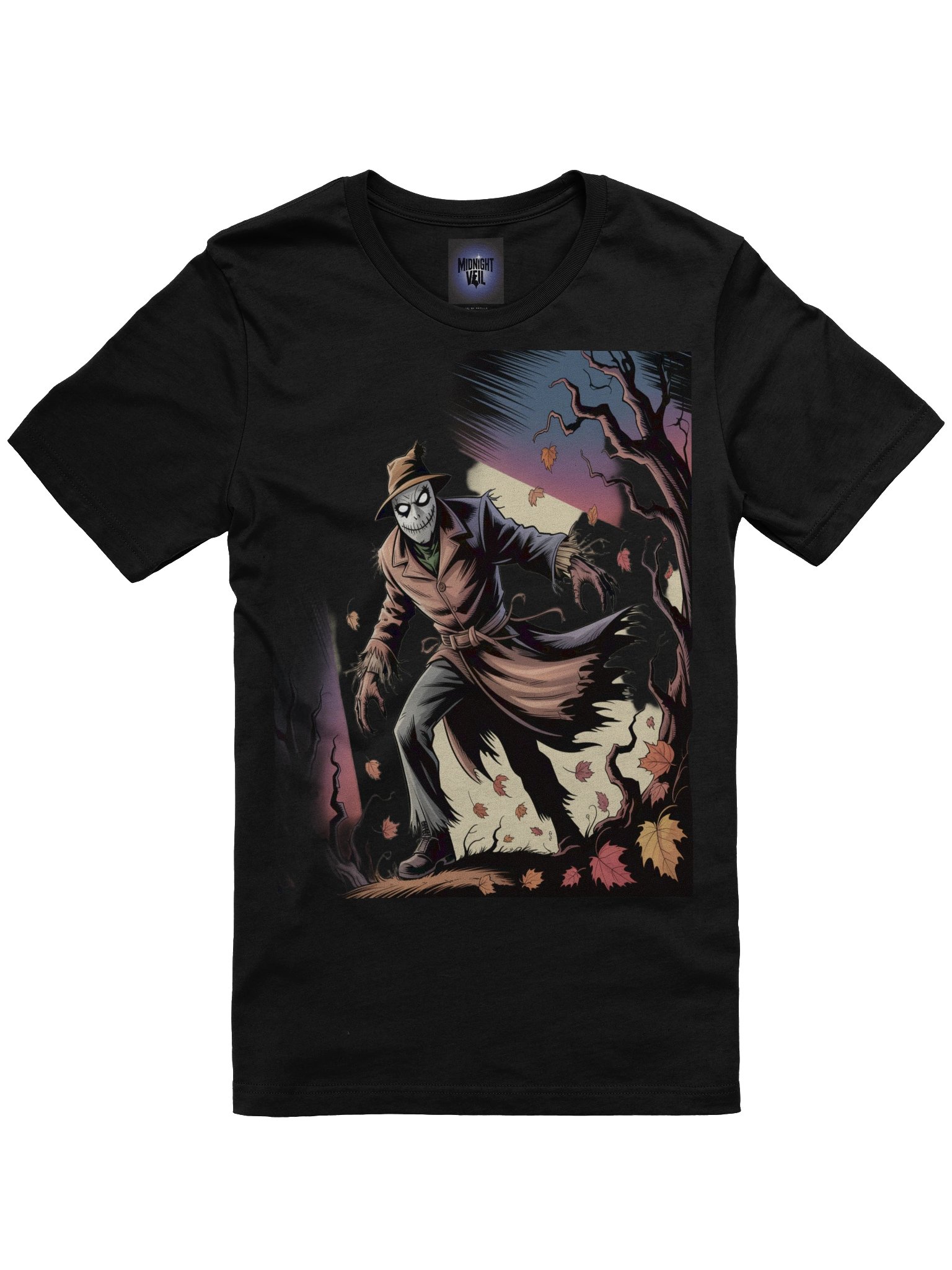 Foliage Fiend: Scarecrow's Whispering Woods T-Shirt product image (3)