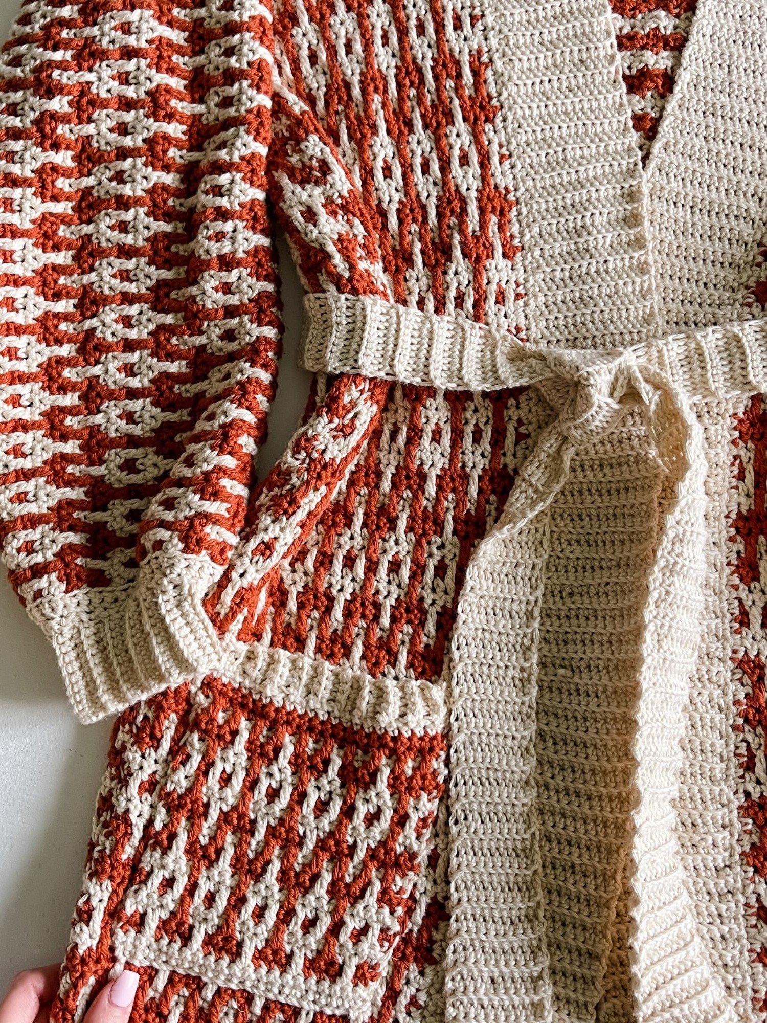 Hello Pumpkin Mosaic Cardigan Crochet Pattern product image (4)