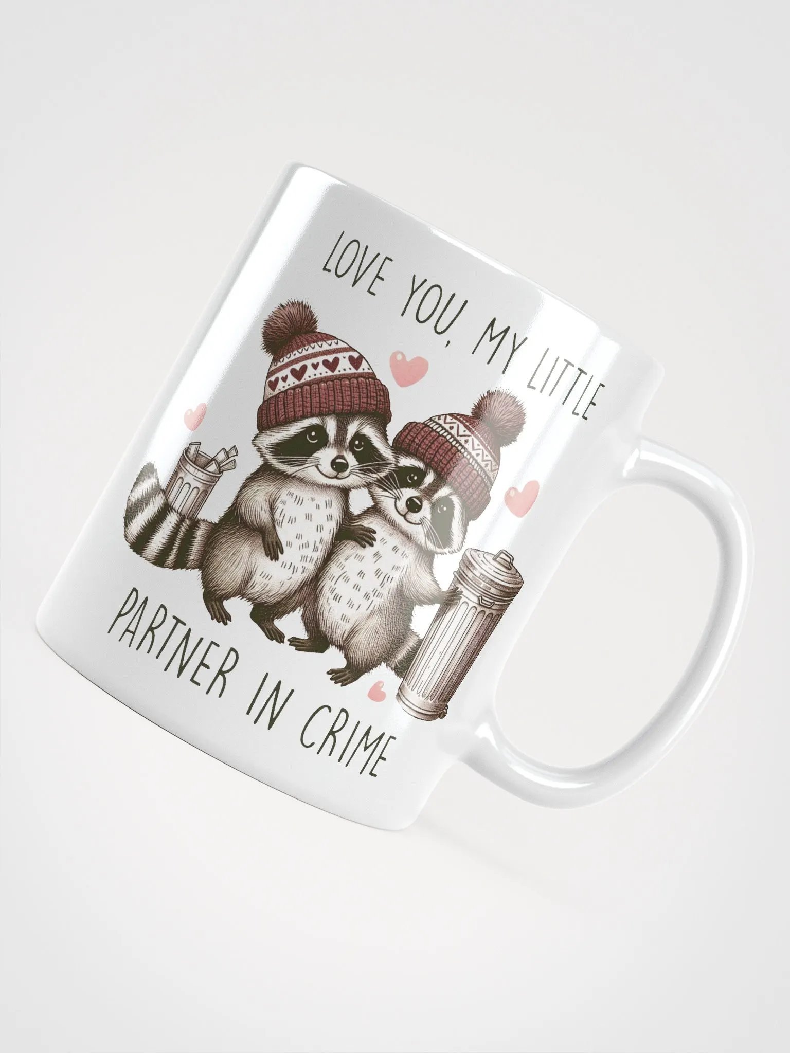 Raccoon Valentine Find The Differences Mug product image (4)