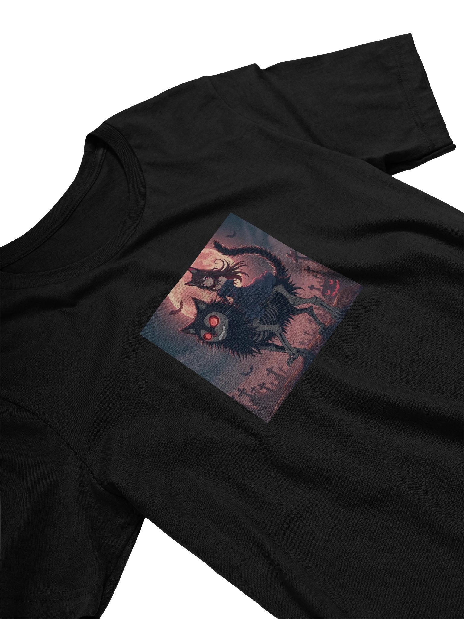 Skelekitty Ride T-Shirt product image (10)