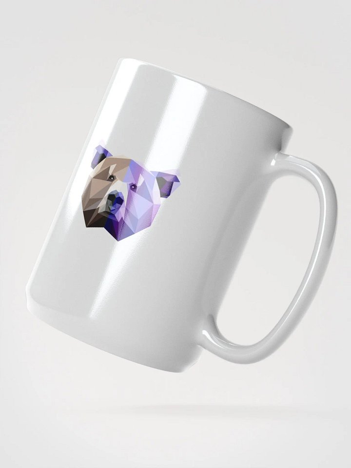 Geometric Bear Face White Glossy Mug product image (2)
