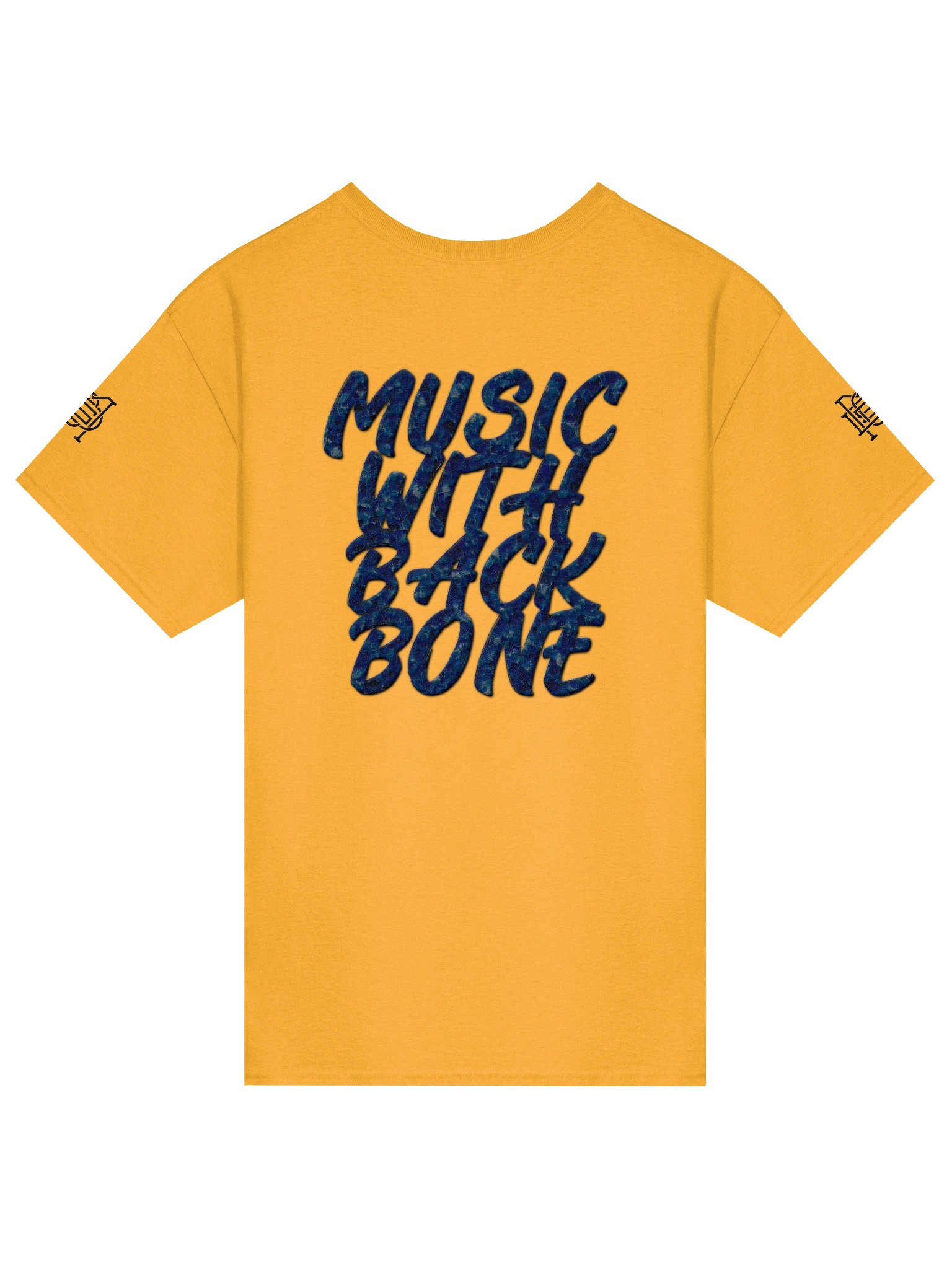 5 YRS SPYNAL x CUSSDEM Embroidered Unisex Heavyweight Tee Gold/White product image (2)
