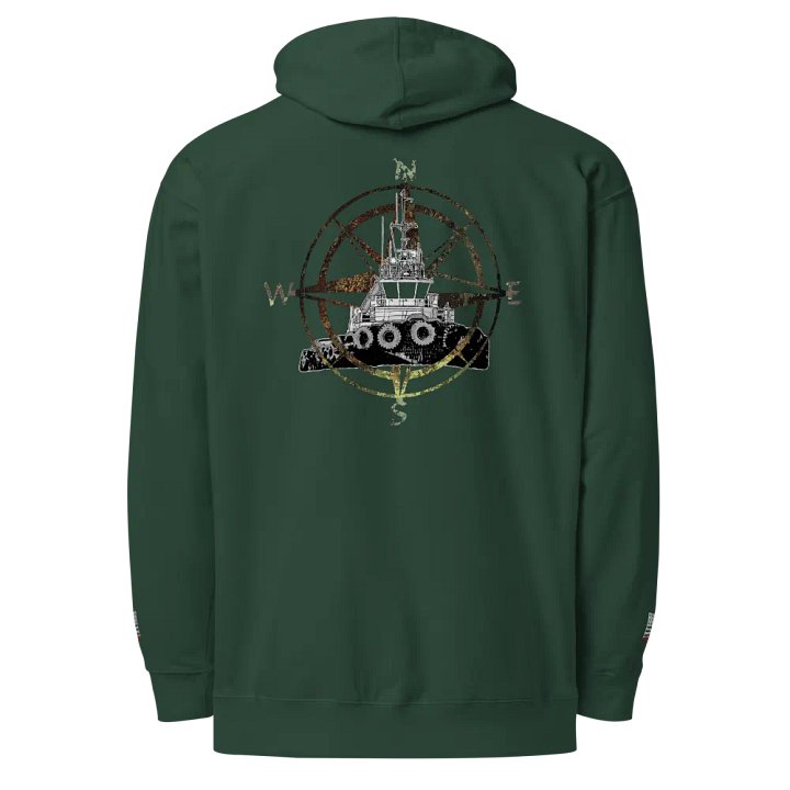 Compass Rose & Tug Marshall Foss – Maritime Heritage | Twin Anchor Apparel Wheelhouse Line product image (1)