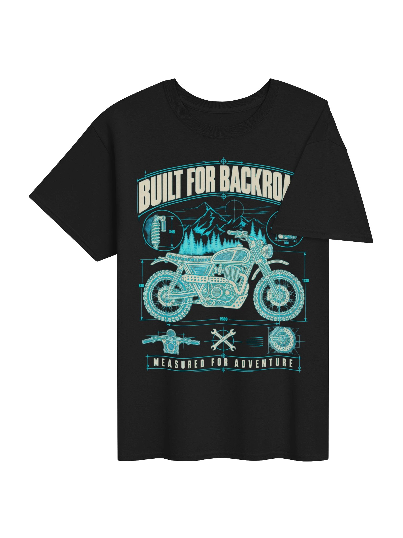 Built for Backroads – Adventure Scrambler Motorcycle T-Shirt product image (4)