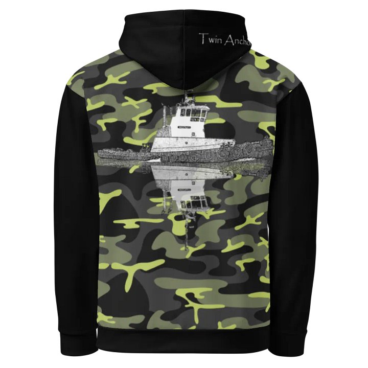 Tug Westrac & Reflection (Black & Green Camouflage) – Performance Marine Wear | Twin Anchor Apparel North Current Line product image (1)