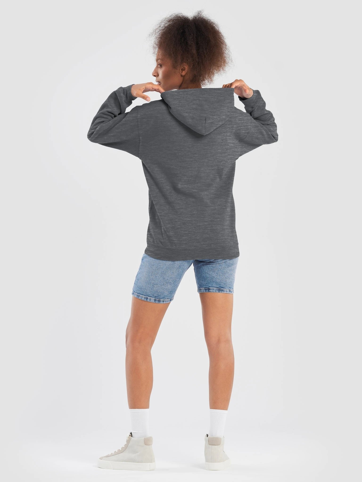 Plain Color Dark Heather Zip Hoodie product image (4)