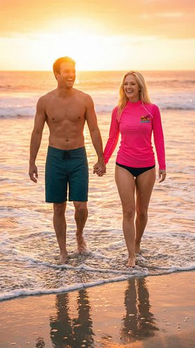 Turn heads & stay safe! 🌟 Dive into vibrant style with our Neon Pink Rashguard. Who's ready to make waves? 🌊 #StyleAndSafety ...