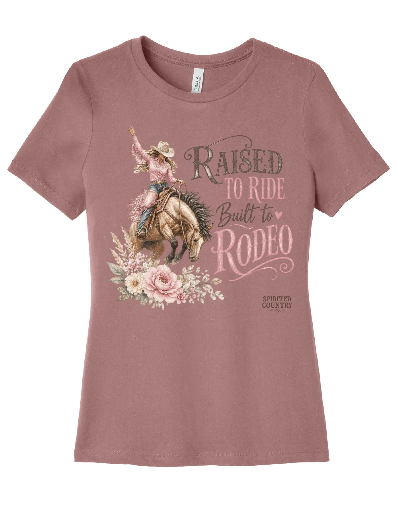 RAISED TO RIDE RODEO BELLA +CANVAS 6400 T-SHIRT product image (1)