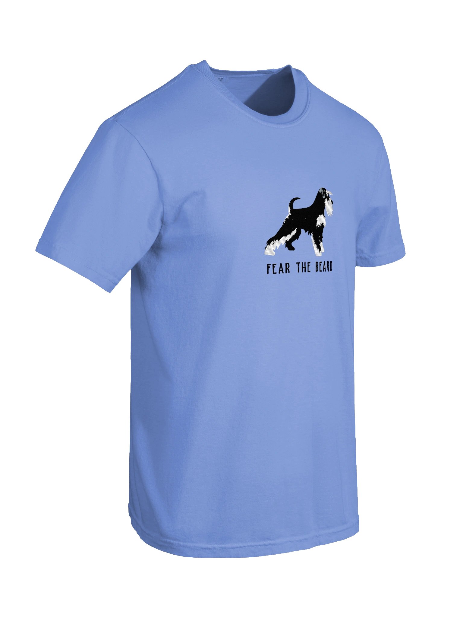 Fear the Beard T-Shirt(Embroidered) of a Miniature Schnauzer(Black & Silver) product image (37)