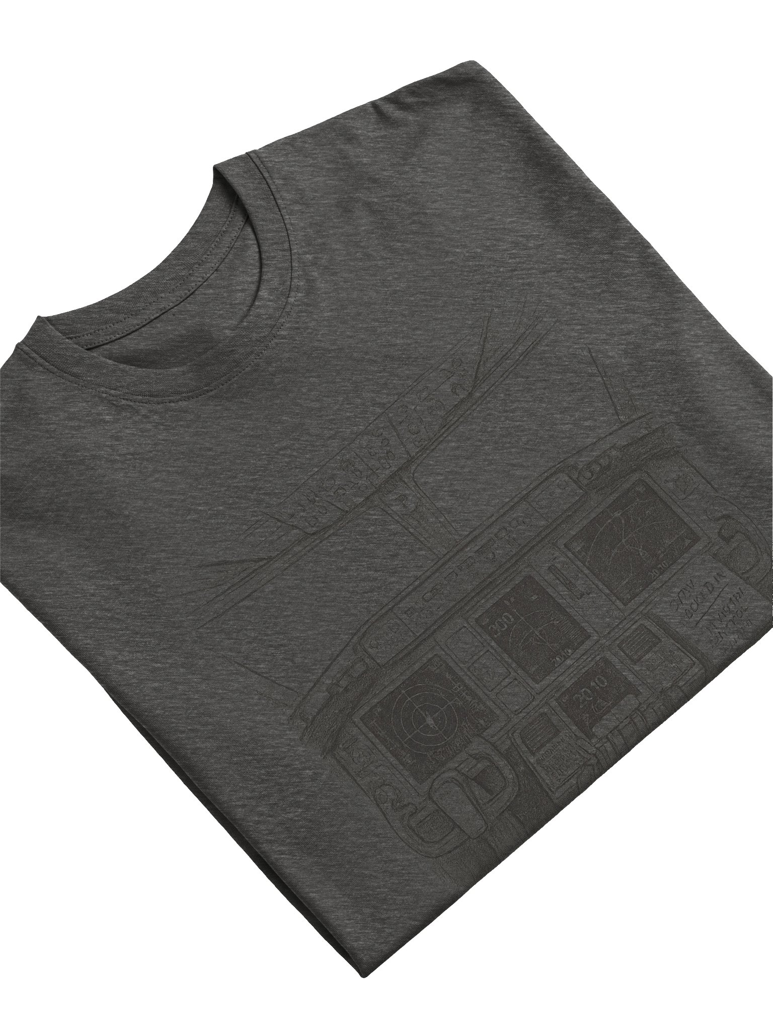 FLIGHT MODE- Washed Cockpit Tee (Charcoal Heather | Cotton Heritage Premium) product image (5)