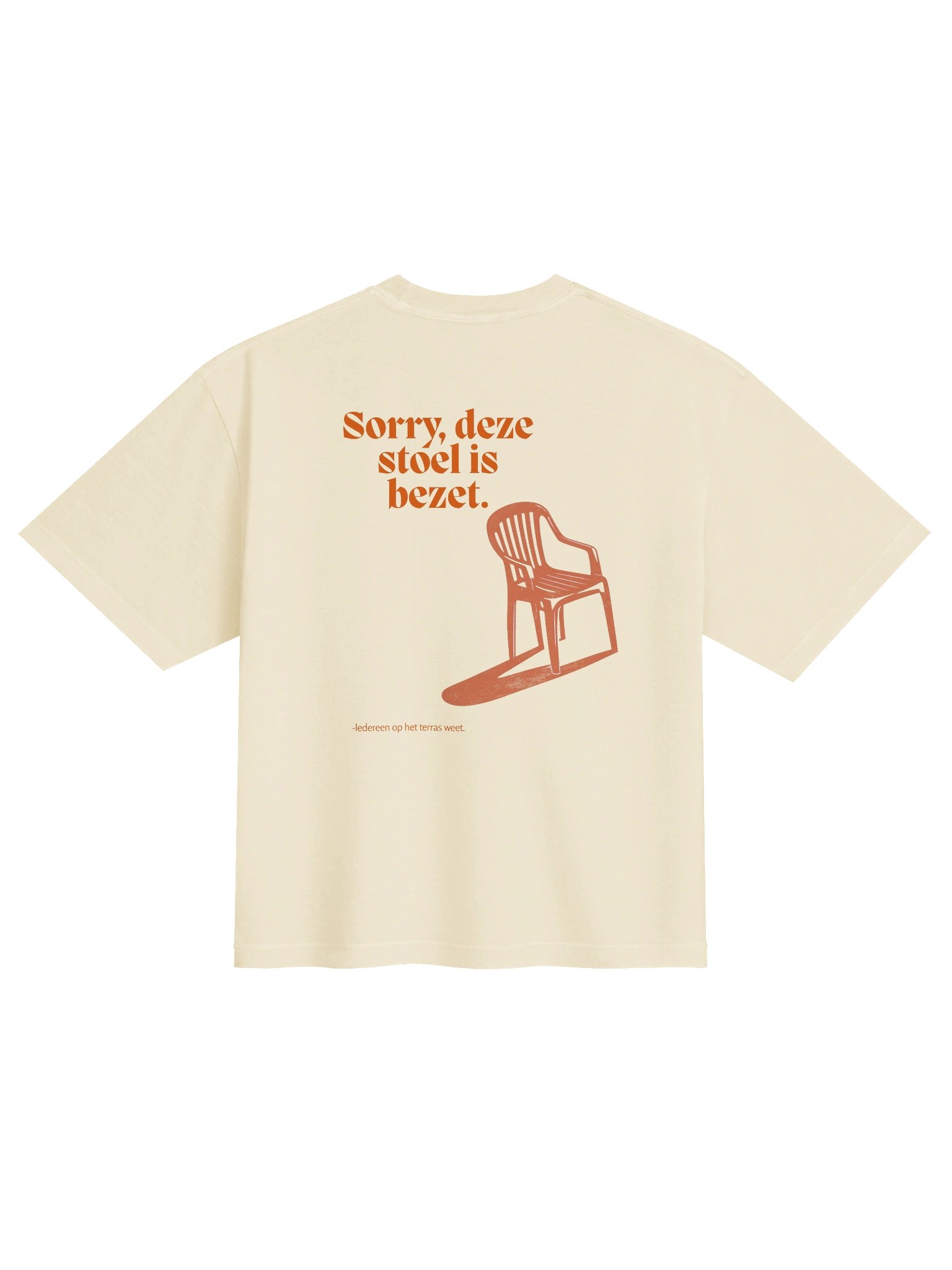 Sorry, deze stoel is bezet Women's Heavyweight Boxy T-Shirt Beige product image (3)