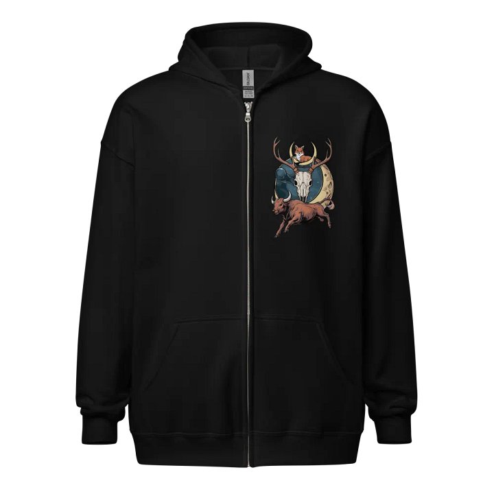 Two Moons Vixen Stag and Bull Fantasy Zippy Hoodie product image (1)
