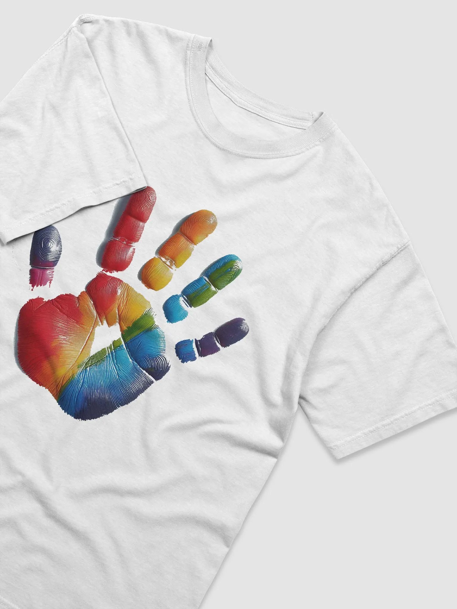 Rainbow Handprint Cotton Tee White product image (3)